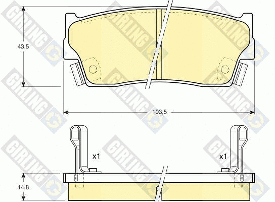 Brake Pad Set, disc brake (6108859)