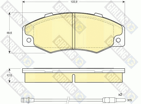 Brake Pad Set, disc brake (6109033)