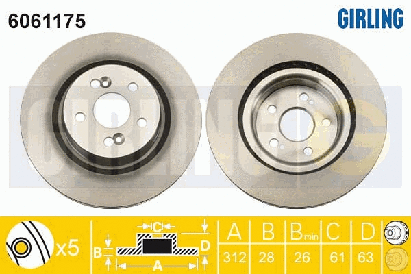 Brake Disc (6061175)