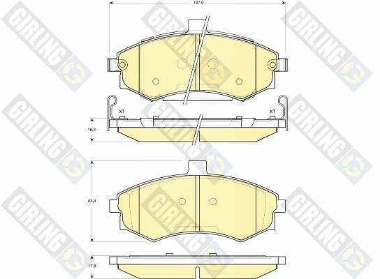 Brake Pad Set, disc brake (6133789)