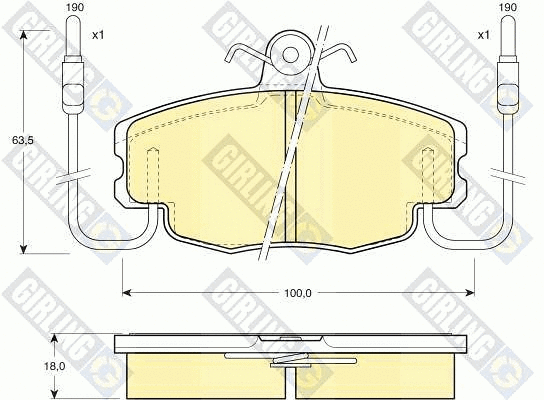 Brake Pad Set, disc brake (6108071)