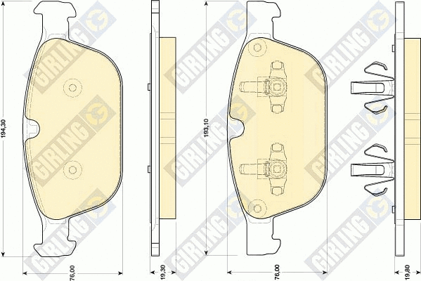 Brake Pad Set, disc brake (6118212)