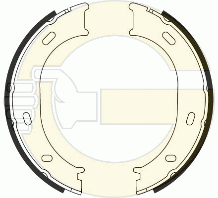 Brake Shoe Set, parking brake