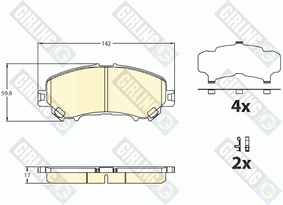 Brake Pad Set, disc brake (6136316)
