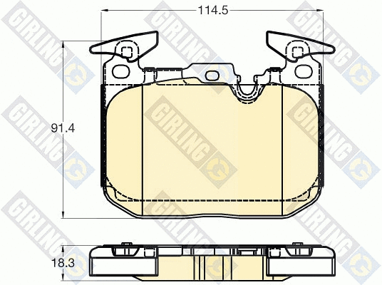 Brake Pad Set, disc brake (6120315)