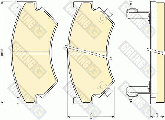 Brake Pad Set, disc brake (6108999)