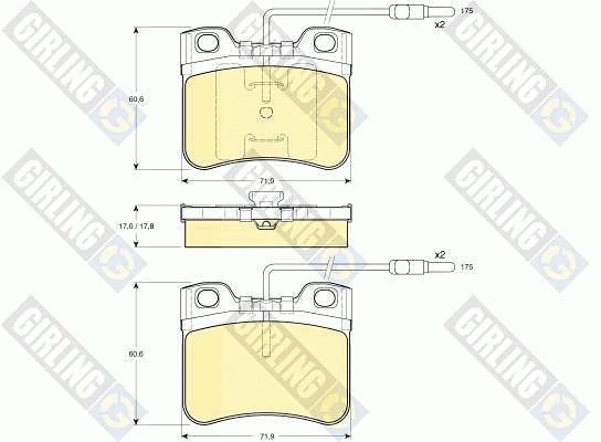 Brake Pad Set, disc brake (6109062)
