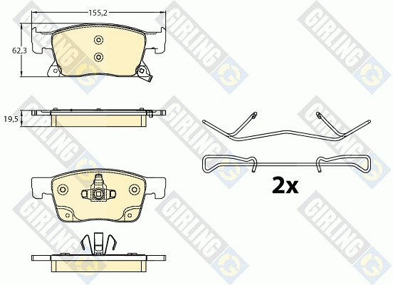 Brake Pad Set, disc brake (6121392)