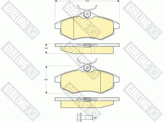 Brake Pad Set, disc brake (6114951)