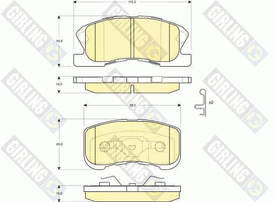 Brake Pad Set, disc brake (6132669)