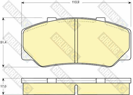 Brake Pad Set, disc brake (6103293)