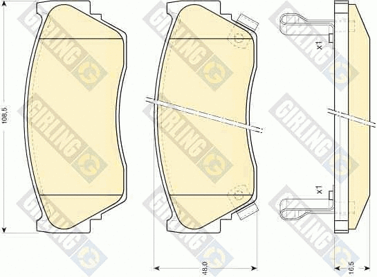 Brake Pad Set, disc brake (6110129)