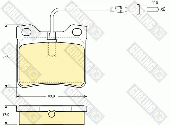 Brake Pad Set, disc brake (6109852)