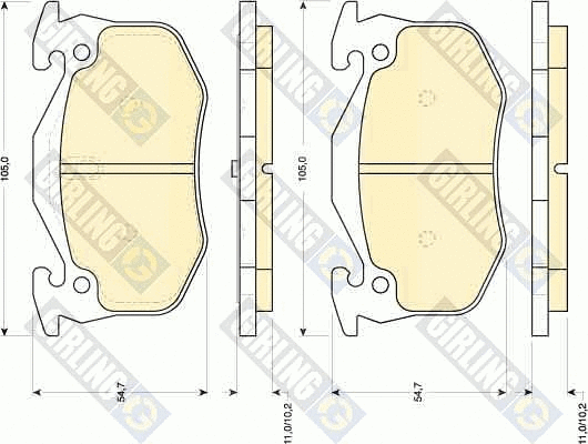 Brake Pad Set, disc brake (6109053)