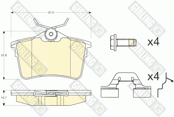 Brake Pad Set, disc brake (6117991)