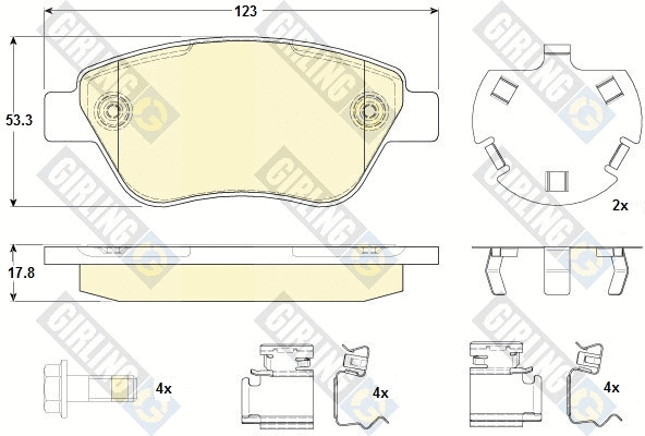 Brake Pad Set, disc brake (6118794)
