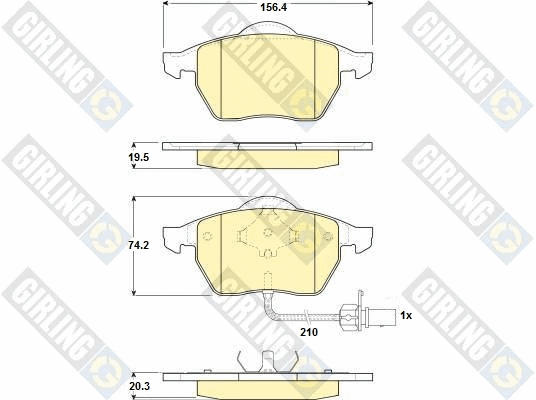 Brake Pad Set, disc brake (6114402)