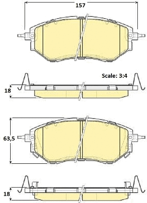Brake Pad Set, disc brake (6133729)