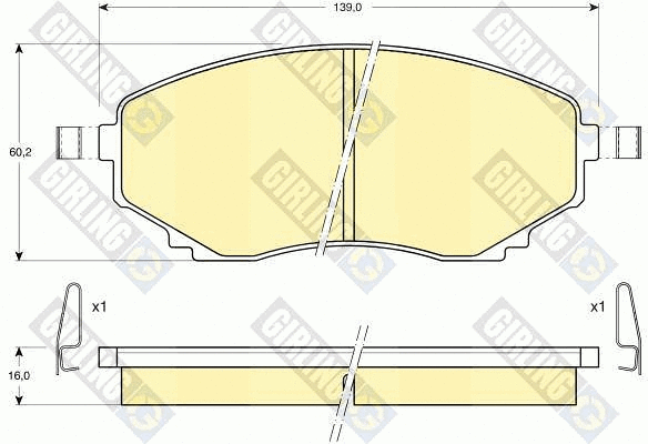 Brake Pad Set, disc brake (6111779)