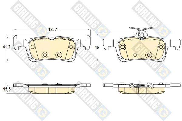 Brake Pad Set, disc brake (6120372)
