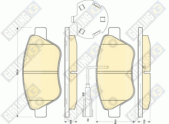 Brake Pad Set, disc brake (6118914)