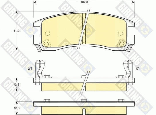 Brake Pad Set, disc brake (6140429)