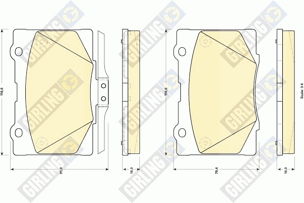 Brake Pad Set, disc brake (6134989)