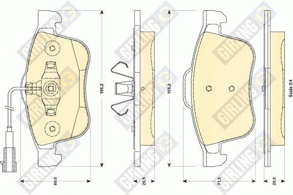 Brake Pad Set, disc brake (6118802)