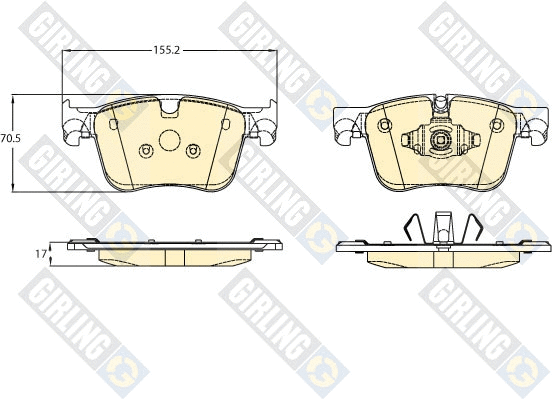 Brake Pad Set, disc brake (6121938)