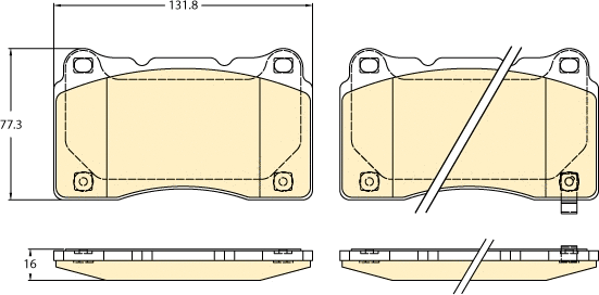 Brake Pad Set, disc brake (6122375)