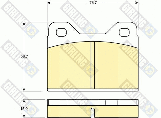 Brake Pad Set, disc brake (6101122)