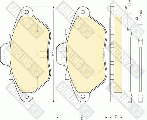 Brake Pad Set, disc brake (6109843)