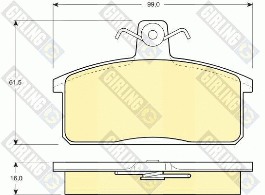 Brake Pad Set, disc brake (6111651)
