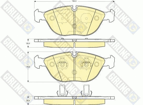 Brake Pad Set, disc brake (6112852)