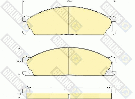 Brake Pad Set, disc brake (6110179)