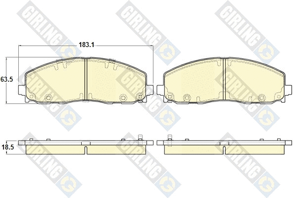 Brake Pad Set, disc brake (6119442)