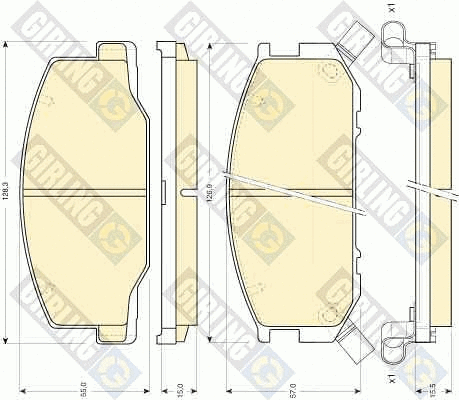 Brake Pad Set, disc brake (6111909)