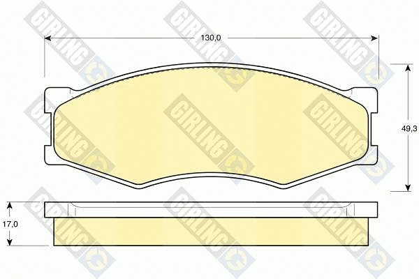 Brake Pad Set, disc brake (6103189)