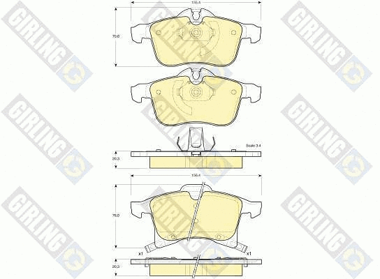 Brake Pad Set, disc brake (6115622)