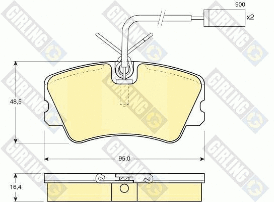 Brake Pad Set, disc brake (6112511)