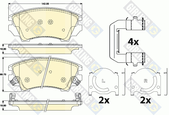 Brake Pad Set, disc brake (6117839)