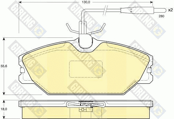 Brake Pad Set, disc brake (6110301)