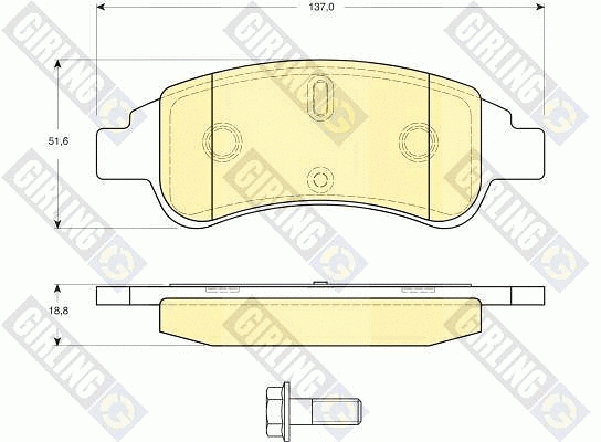 Brake Pad Set, disc brake (6116234)
