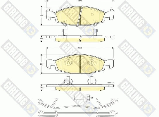Brake Pad Set, disc brake (6141205)