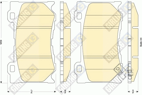 Brake Pad Set, disc brake (6135059)