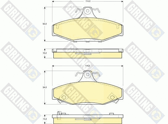 Brake Pad Set, disc brake (6131351)