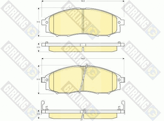 Brake Pad Set, disc brake (6133409)