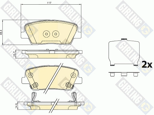 Brake Pad Set, disc brake (6136247)