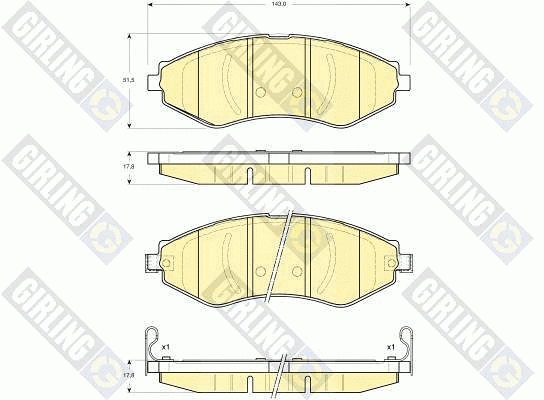 Brake Pad Set, disc brake (6133479)