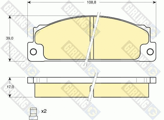 Brake Pad Set, disc brake (6102963)